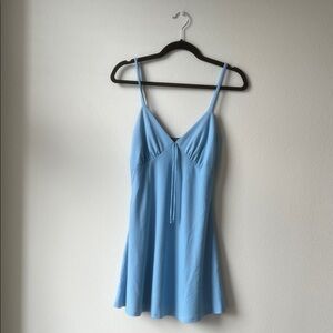 Forever 21 Sky Blue V-Neck Dress